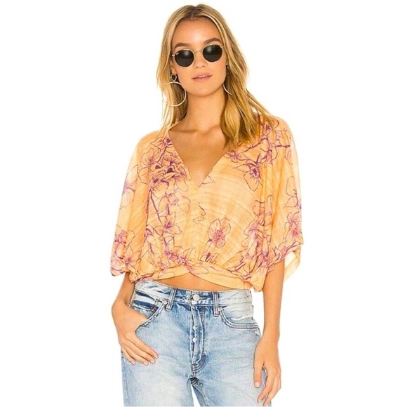 Free People One Dance Floral Print Blouse - Picture 1 of 12